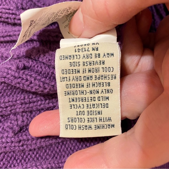 L.L. Bean Chunky Knit Cardigan Sweater Full Zip Size Small Warm Cozy - Picture 7 of 8